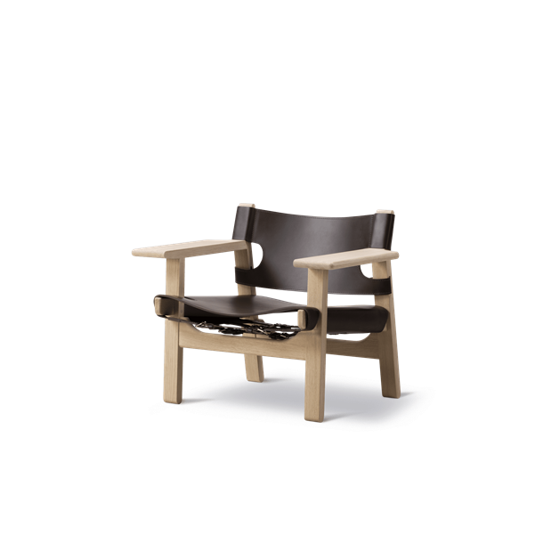 Fredericia furniture Den Spanske Stol af Brge Mogensen Mrkebrun Eg sbe