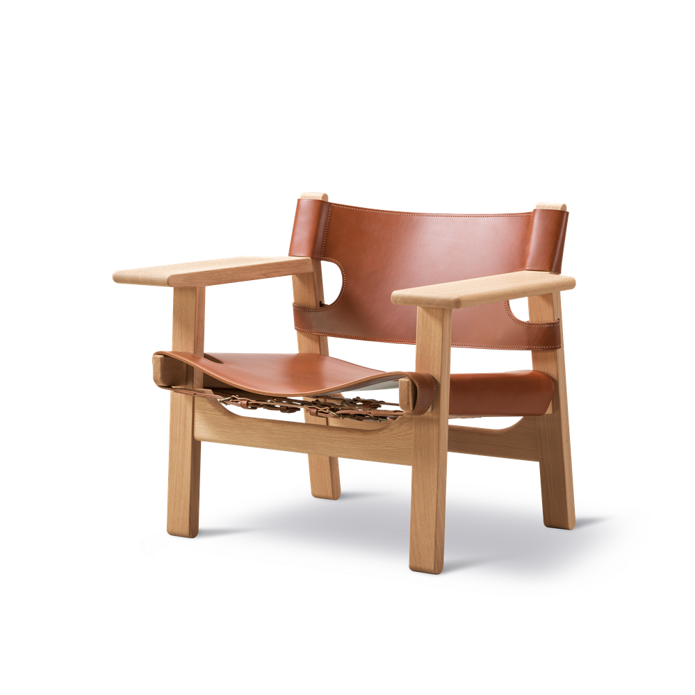 Fredericia Furniture Den Spanske Stol - Lys olieret eg/Cognac lder