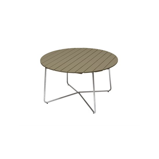 Grythyttan Bord 9A, rundt havebord Lakeret