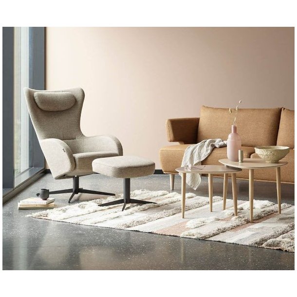 Brunstad - Bella Lnestol - inkl. skammel - Classic lder.