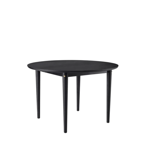 C62 Bj�rk spisebord i eg, 115 cm diameter