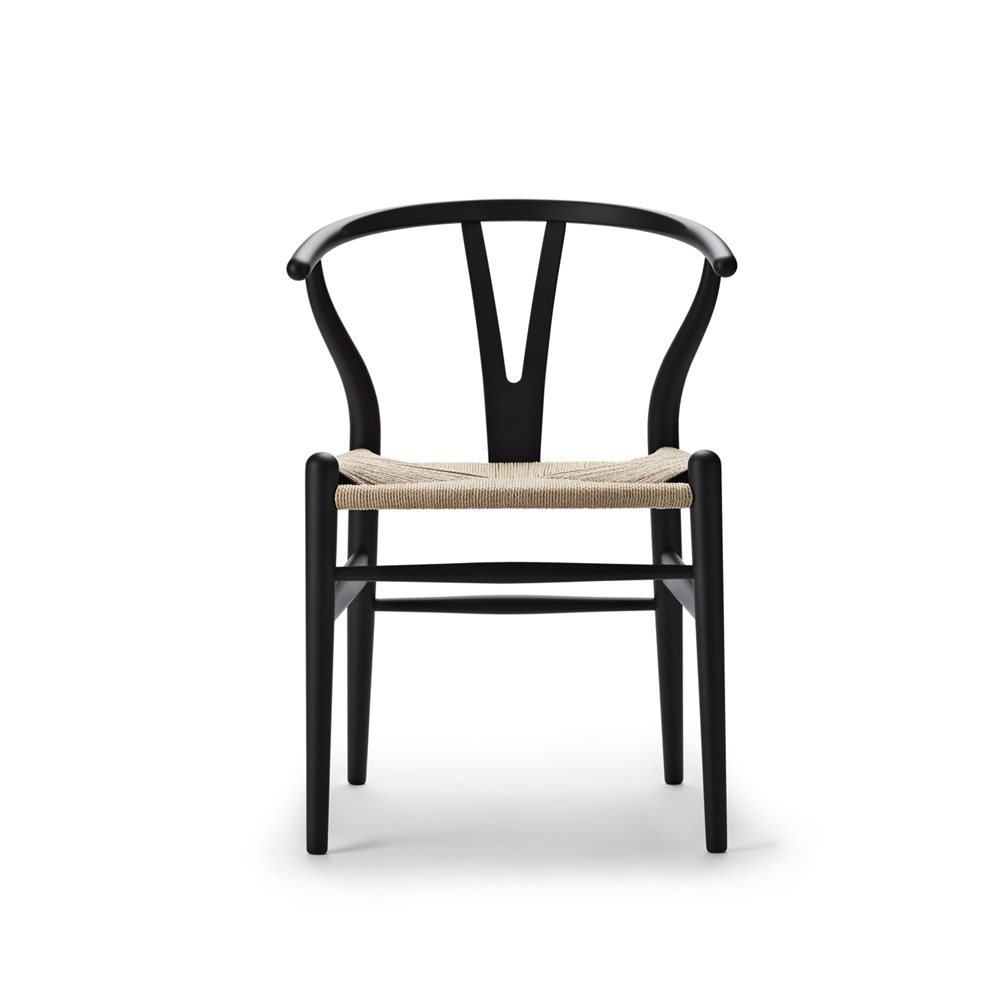 Carl Hansen &amp; Sn Y-stolen CH24 af Hans J. Wegner, soft colour og naturflet Soft black