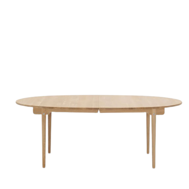 CH338 spisebord af Hans J. Wegner med udtrk til 4 tillgsplader, 200 x 115 cm
