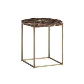 Wendelbo Circle Sofabord Messing / Emperador Marmor