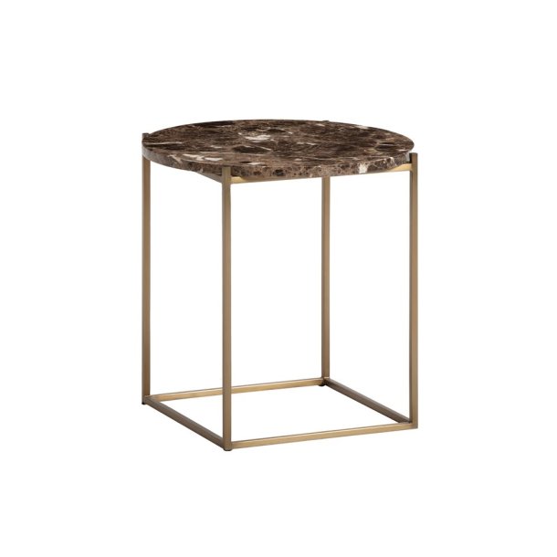 Wendelbo Circle Sofabord Messing / Emperador Marmor