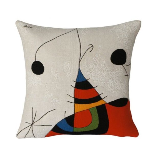 Poulin design Miro pude (8718), Femme, oiseau, &eacute;toile (extrait n&deg;2), 45x45 cm 