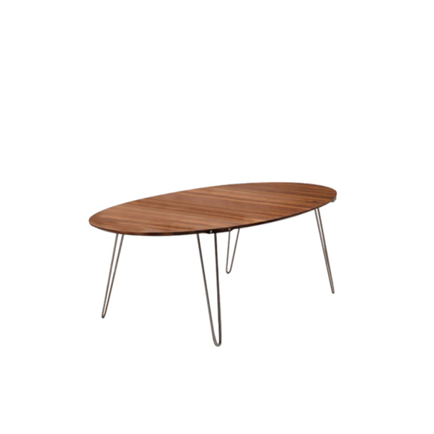 Naver Collection -  GM 6642 ovalt spisebord med udtrk og trbordplade, 200x100 cm