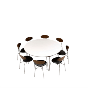 Naver Collection - GM 6661 rundt spisebord med corian-top, 100 cm diameter