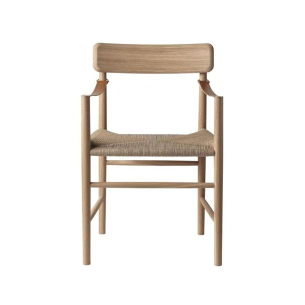 FDB Mbler J186 Hesbjerg Stol SH: 45 cm - Naturolieret Eg