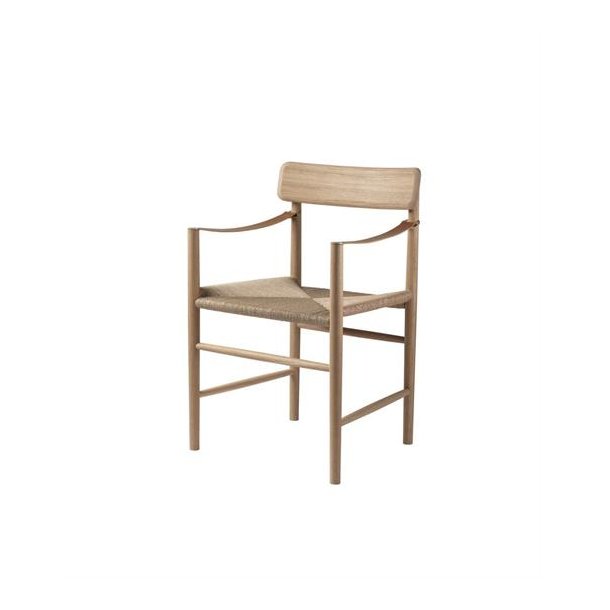 FDB Mbler J186 Hesbjerg Stol SH: 45 cm - Naturolieret Eg