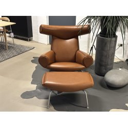 Fredericia Furniture Ox Chair Inkl skammel Cera Russet Brown