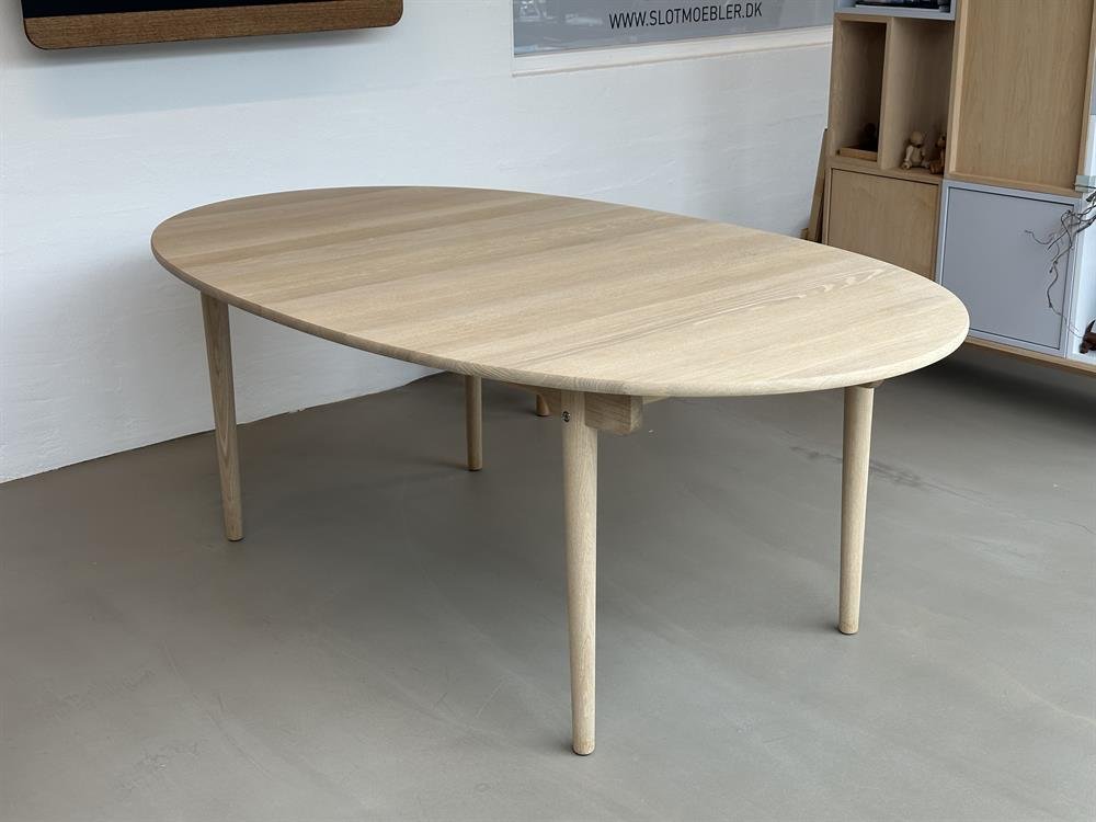 CH338 spisebord af Hans J. Wegner med udtrk til 2 tillgsplader, 200 x 115 cm