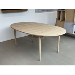 CH338 spisebord af Hans J. Wegner med udtrk til 2 tillgsplader, 200 x 115 cm