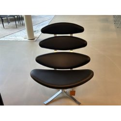 Fredericia Furniture Corona stol m. drejefod i stl &amp; sort Omni lder 