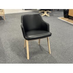 Skovby SM65 Spisebordsstole - Sort lder - Eg/hvidolie - 4 STK 