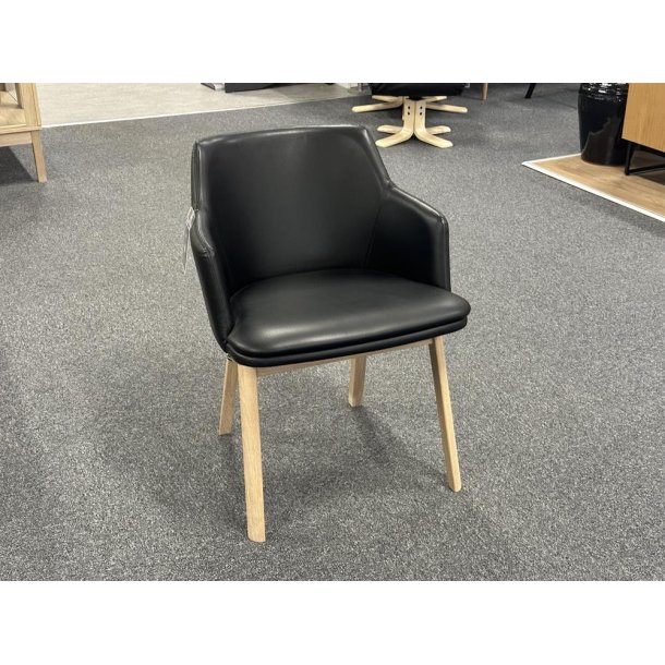 Skovby SM65 Spisebordsstole - Sort lder - Eg/hvidolie - 4 STK 