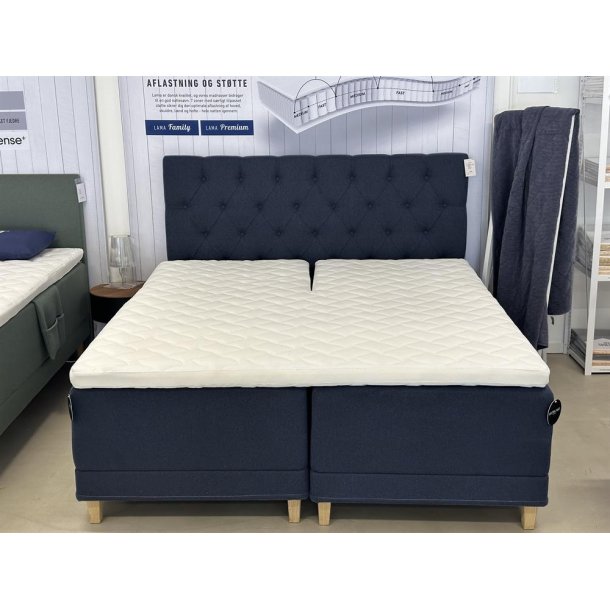 Elevationsseng - Lama Premium Box Elevation - Bl - 180 x 200 - Inkl. gavl &amp; ben.  