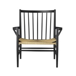  FDB Mbler - J82 loungestol m. armln, sort bg og fletsde