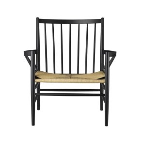  FDB Mbler - J82 loungestol m. armln, sort bg og fletsde