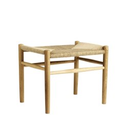 FDB Mbler - J83 skammel, lakeret eg og naturflet