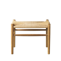 FDB Mbler - J83 skammel, lakeret eg og naturflet