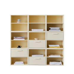 Keep reol med 4 skuffer og 14 rum