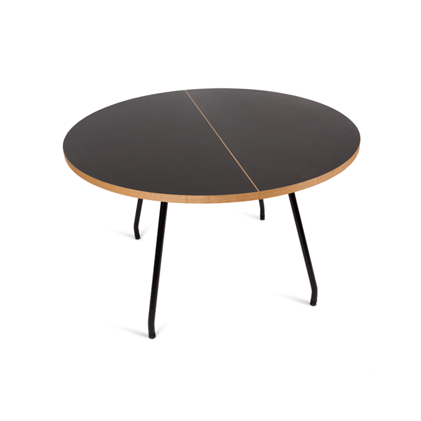 Bent Hansen - Spisebord i egefin&eacute;r eller sort linoleum model Primum, ml 120 cm 