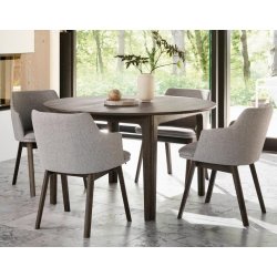 Skovby SM112 Eg massiv rundt spisebord inkl. 2 finer tillgsplader