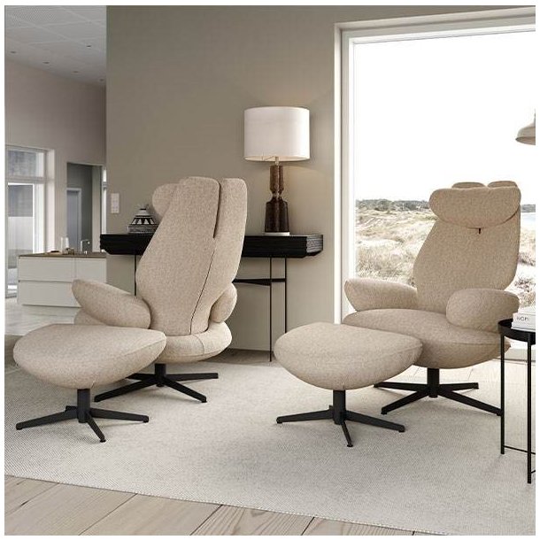 Brunstad Split hvilestol med skammel