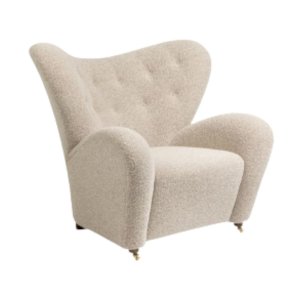 Audo Copenhagen Den Trtte Mand Lnestol inkl. Skammel i lammeskind