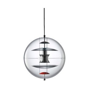 VP 40 Globe i farvet glas af Verner Panton, diameter 40 cm