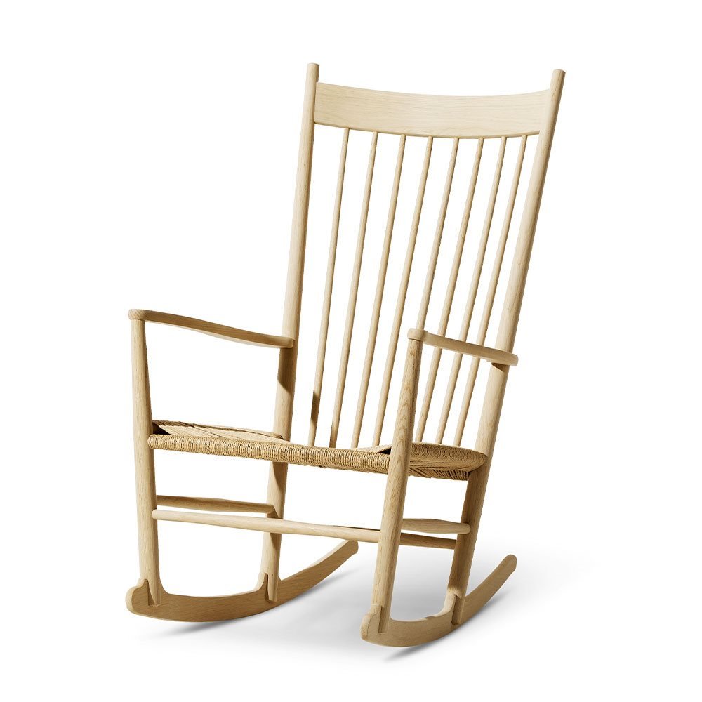 Fredericia furniture J16 Gyngestol af Hans J. Wegner Eg sbebehandlet Papirflet natur
