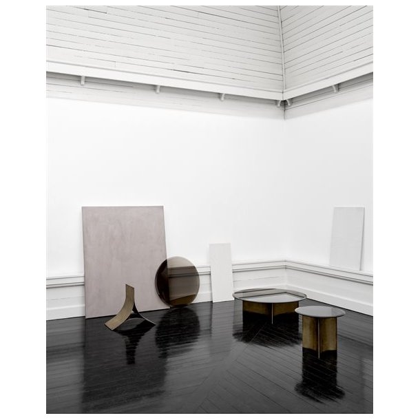 Wendelbo Arc sofabord - Messing stel - Brun glasplade