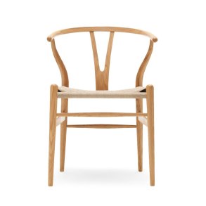 Carl Hansen & Sn Y-stolen CH24 af Hans J. Wegner, olieret eg og naturflet